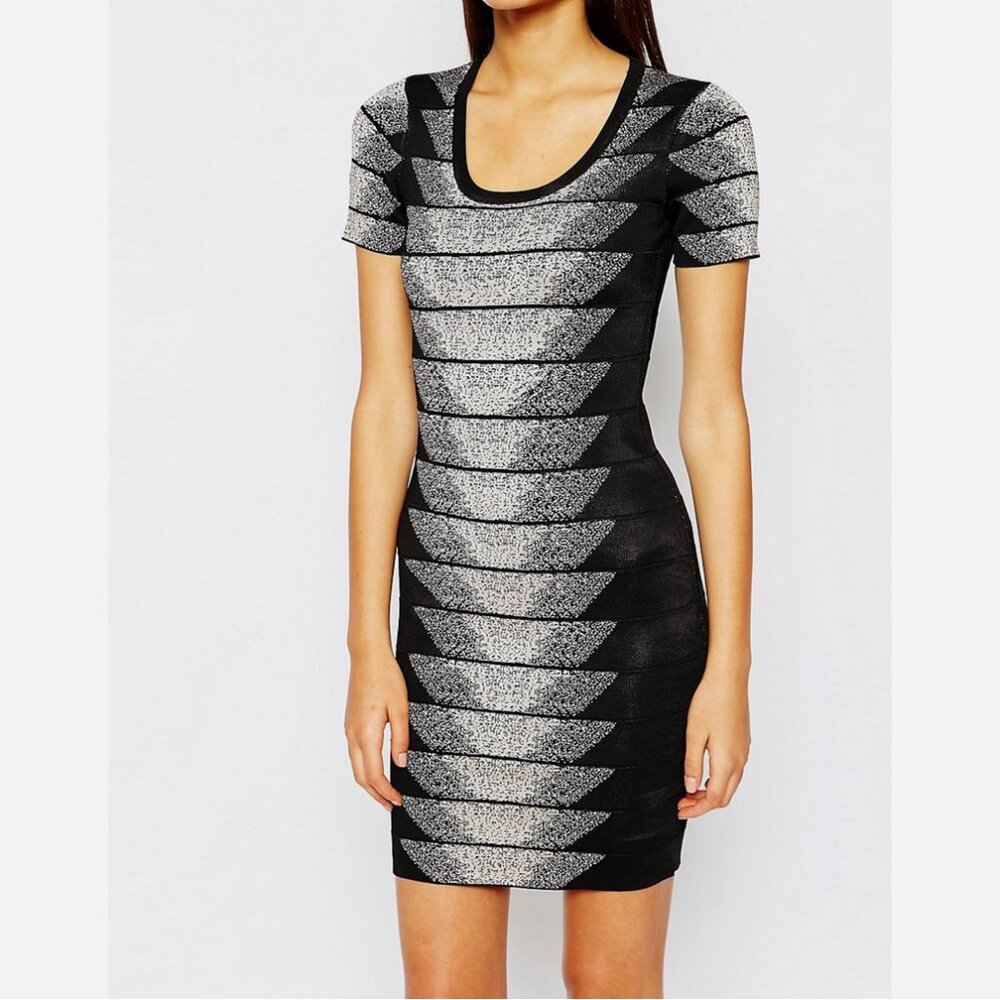 French Connection Spotlight Fleck Jacquard Black Birch